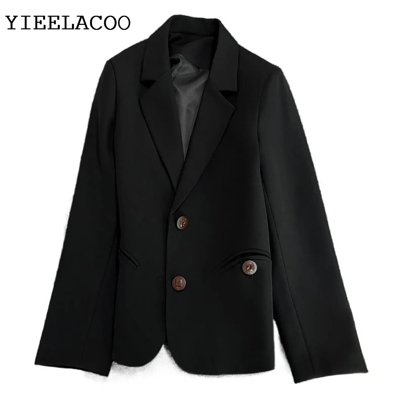 

Black Blazer, women's new design in autumn 2023, casual and versatile suit
