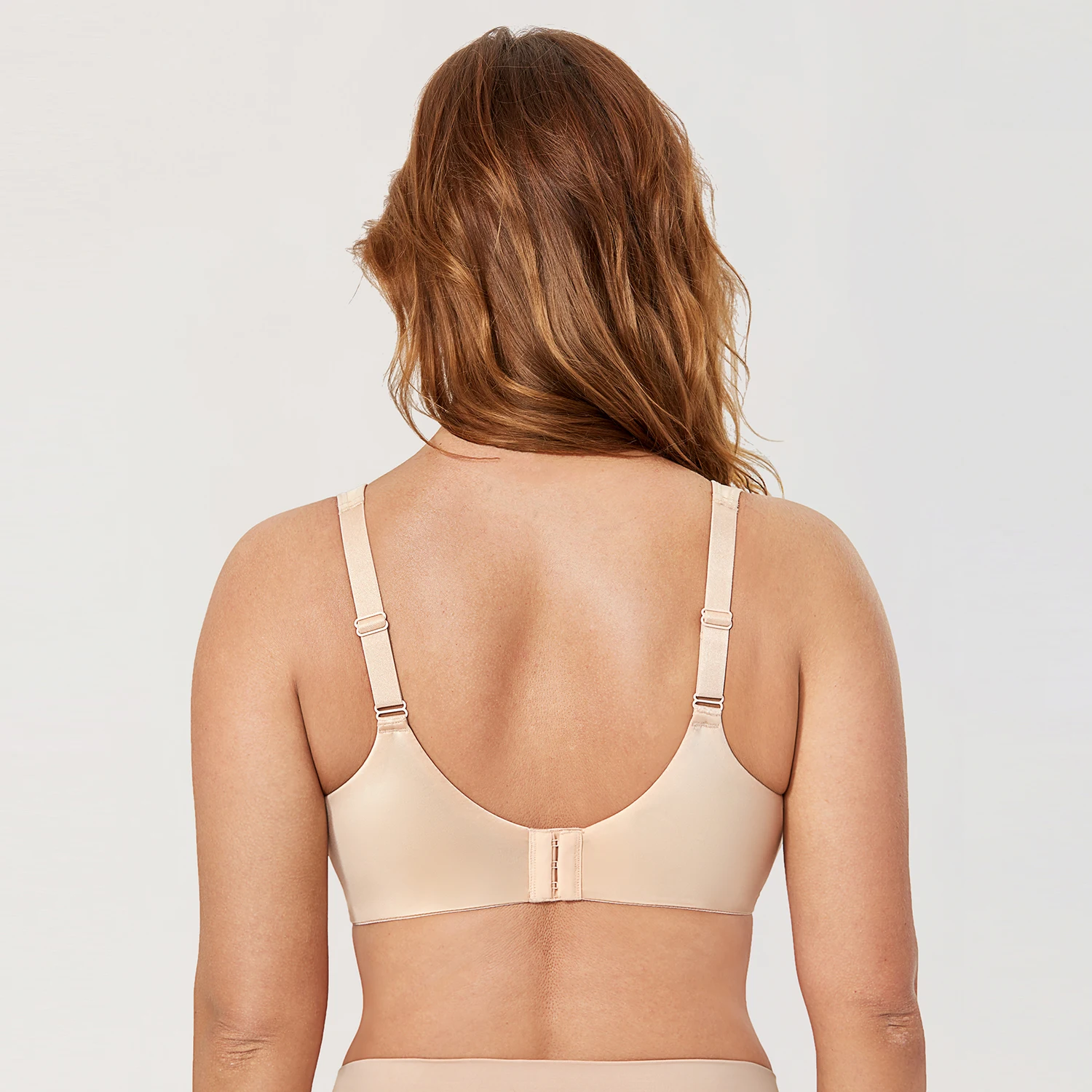 Women's Wireless Lace Bra Full Coverage Plus Size Unlined Support Bras Smooth Wider Straps 34-48 B C D DD E F G