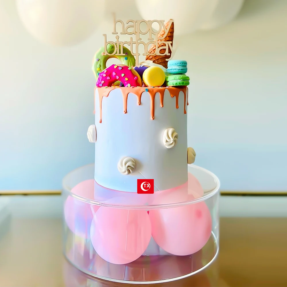 

Новая трендовая прозрачная акриловая наполняемая подставка TX 15 см для торта, тильщиков, украшения для выпечки, поставщик инструментов в Кит...