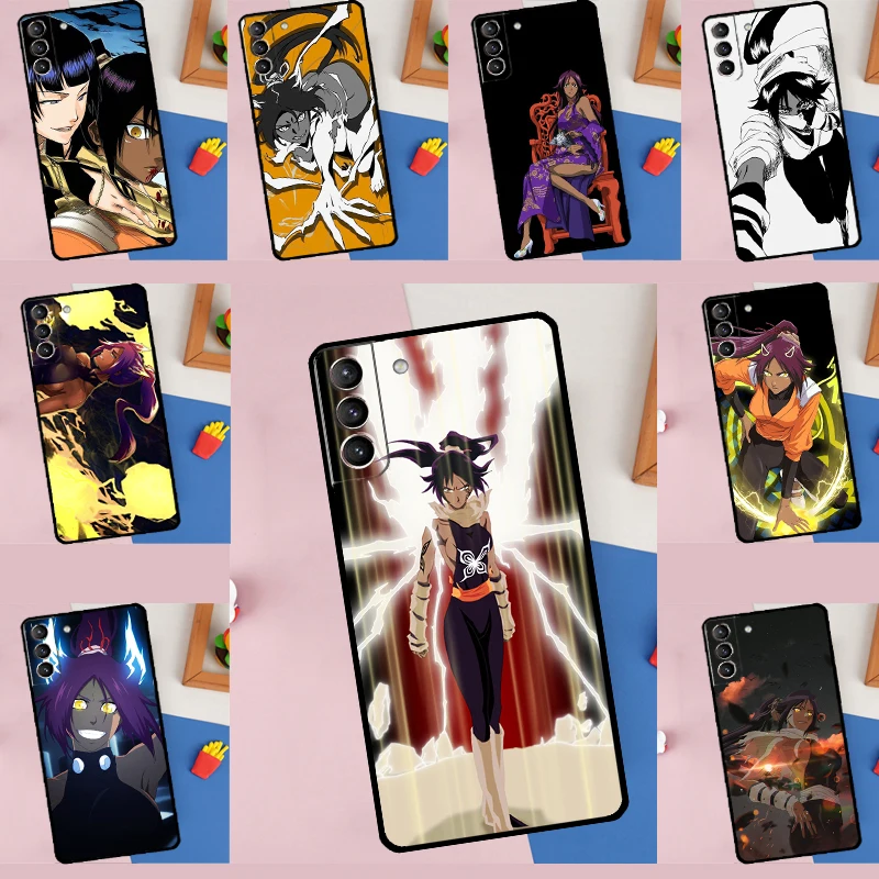 Блестящий чехол Yoruichi Shihouin для Samsung Galaxy S22 S23 Ultra S21 S20 FE S9 S10 S22 S23 Plus Note 10 Note 20