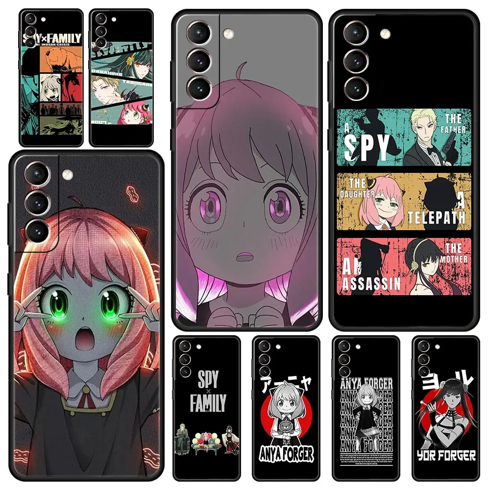 

Phone Case For Samsung Galaxy S22 Ultra S20 S21 FE 5G S10 S9 Plus S10E S8 Note 10 Lite 20 Soft Cover SPY×FAMILY Cool Anya Forger