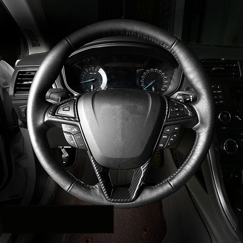 

3PCS Steering Wheel Cover Trim Steering Wheel Button Frame For Ford Fusion Mondeo 2013-2019