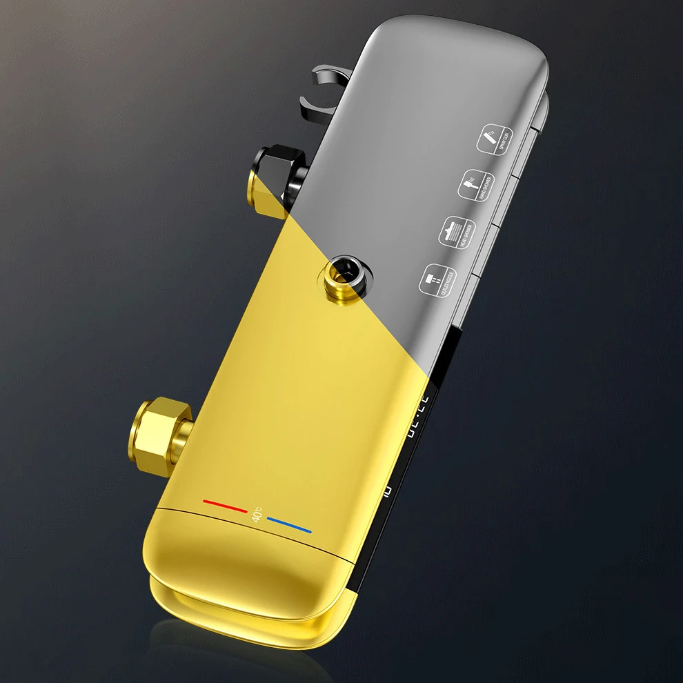 Светодиодный цифровая Душевая система смесители качественный латунный