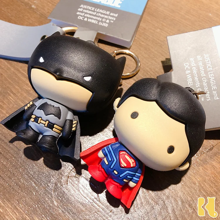 DC анимационные фигурки Лига Справедливости Супермен Бэтмен чудо женщина брелок