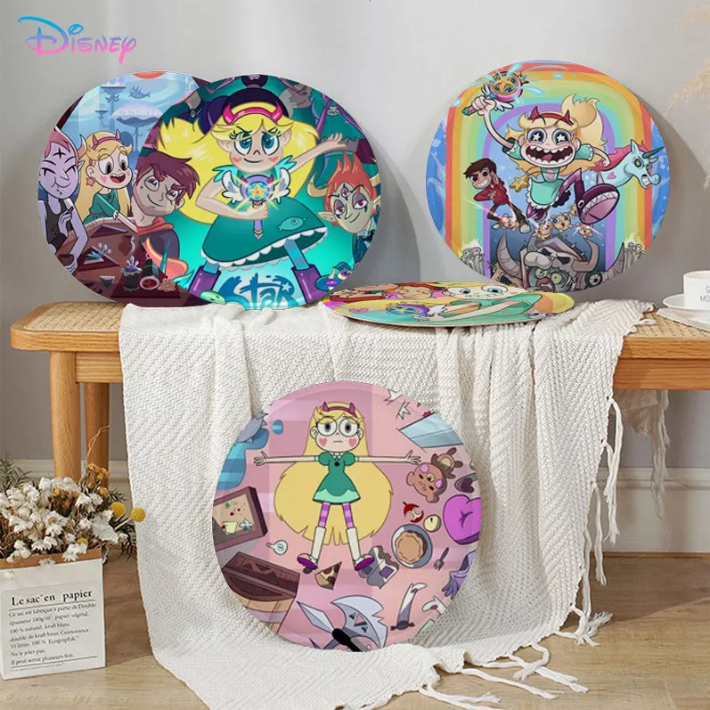 

Disney Star vs. the Forces of Evil Cushion Mat Round Seat Cushion Dining Stool Pad Sponge Sofa Mat Non-Slip Chair Cushions