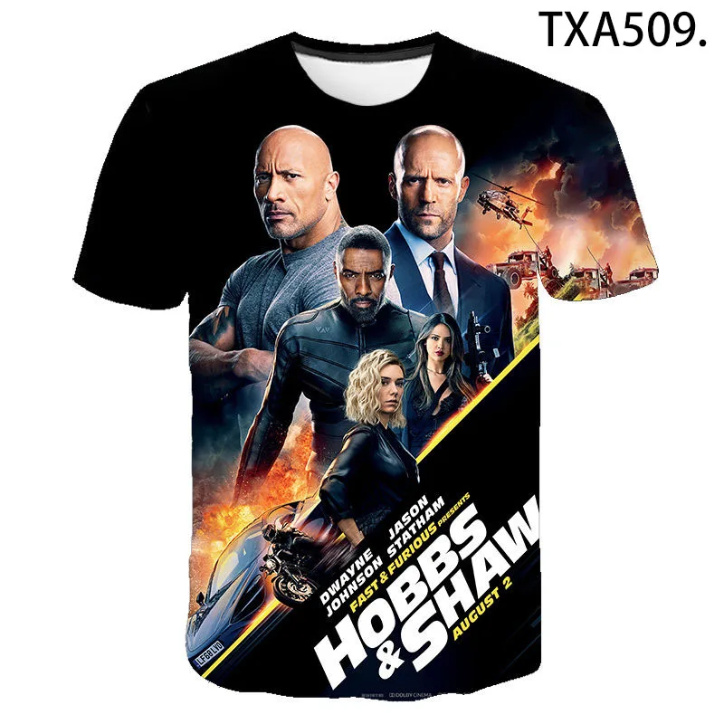 

2020 New Summer 3D T Shirts Fast & Furious Casual Streetwear Boy Girl Kids Fashion Men Women Children Printed T-shirt Tops Tee