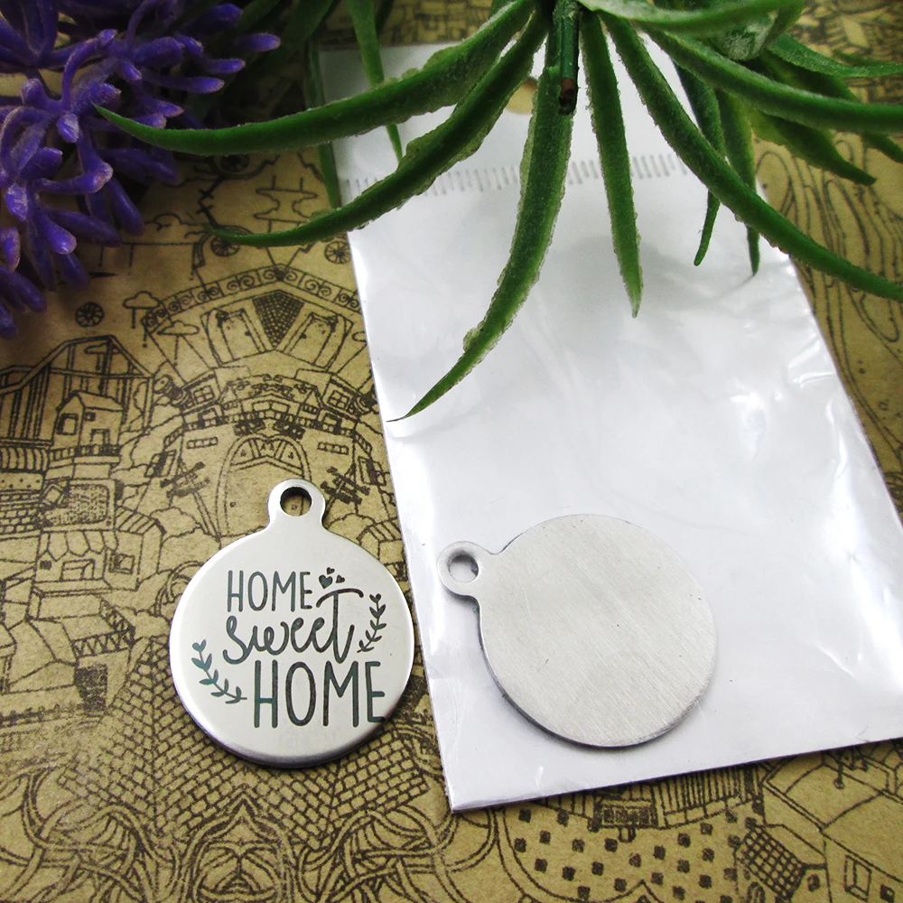 

10pcs--"Home Sweet Home"stainless steel charms 5 styles for choosing DIY Charms for necklace bracelet