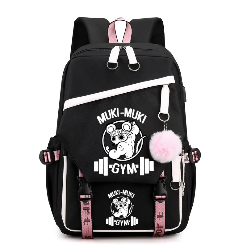 

Anime Demon Slayer Kawaii Backpack Teen Travel Rucksack Women Ninja Muscular Mouse Gym Back Pack Harajuku Comic School Bags