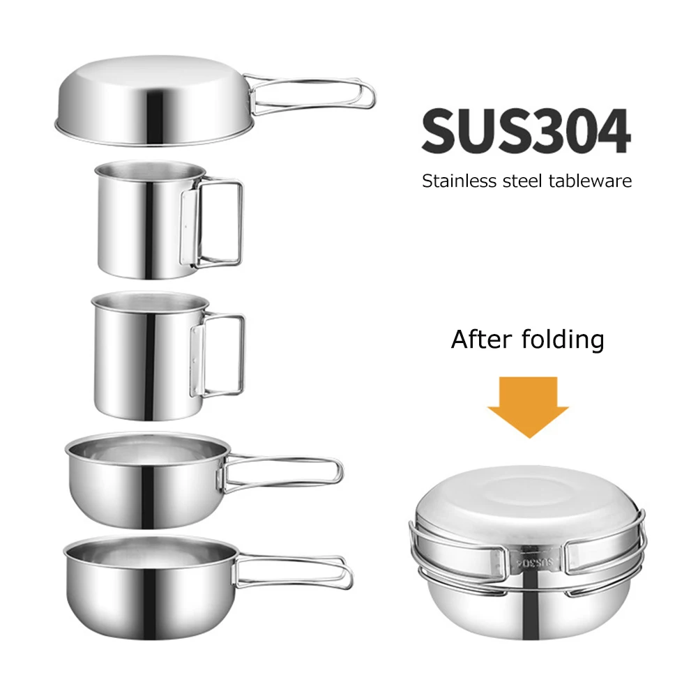 

5 шт., портативная походная чаша для барбекю