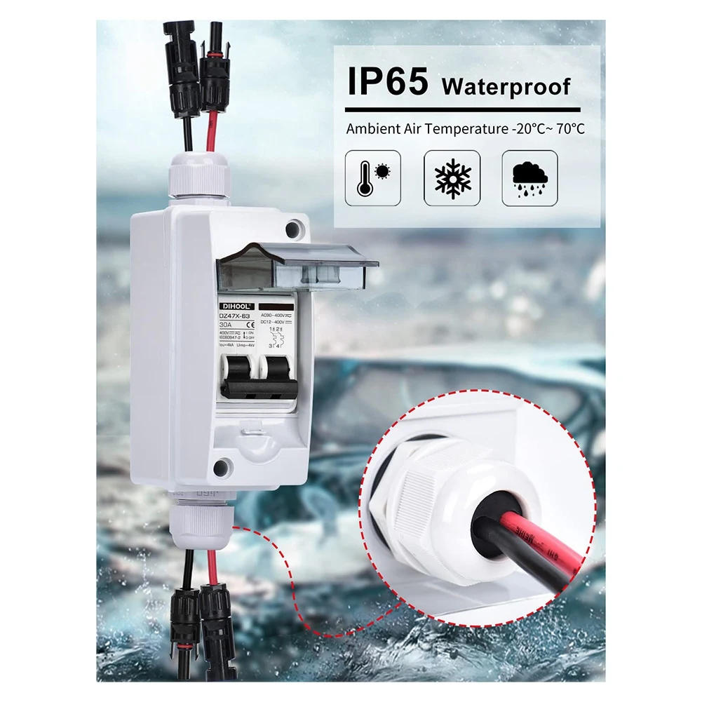 Миниатюрный автоматический выключатель 30 А 12-400 В постоянного тока с