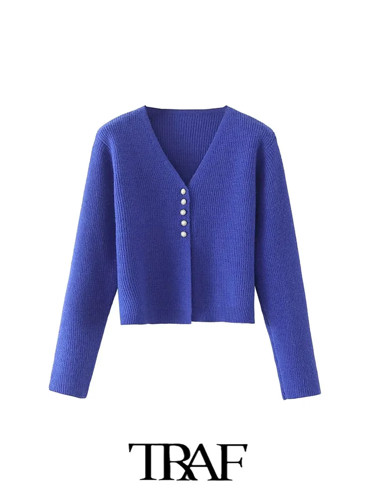 

Женский кардиган с длинным рукавом, Осенний однобортный свитер TRAF ZA ree 2022