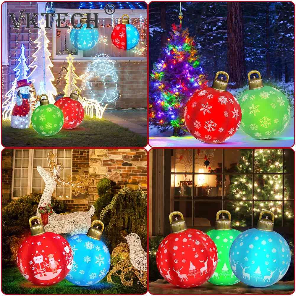 

Рождественский декоративный шар светильник кой, 16 цветов, светодиодные надувные подвесные украшения с дистанционным управлением, подвесны...
