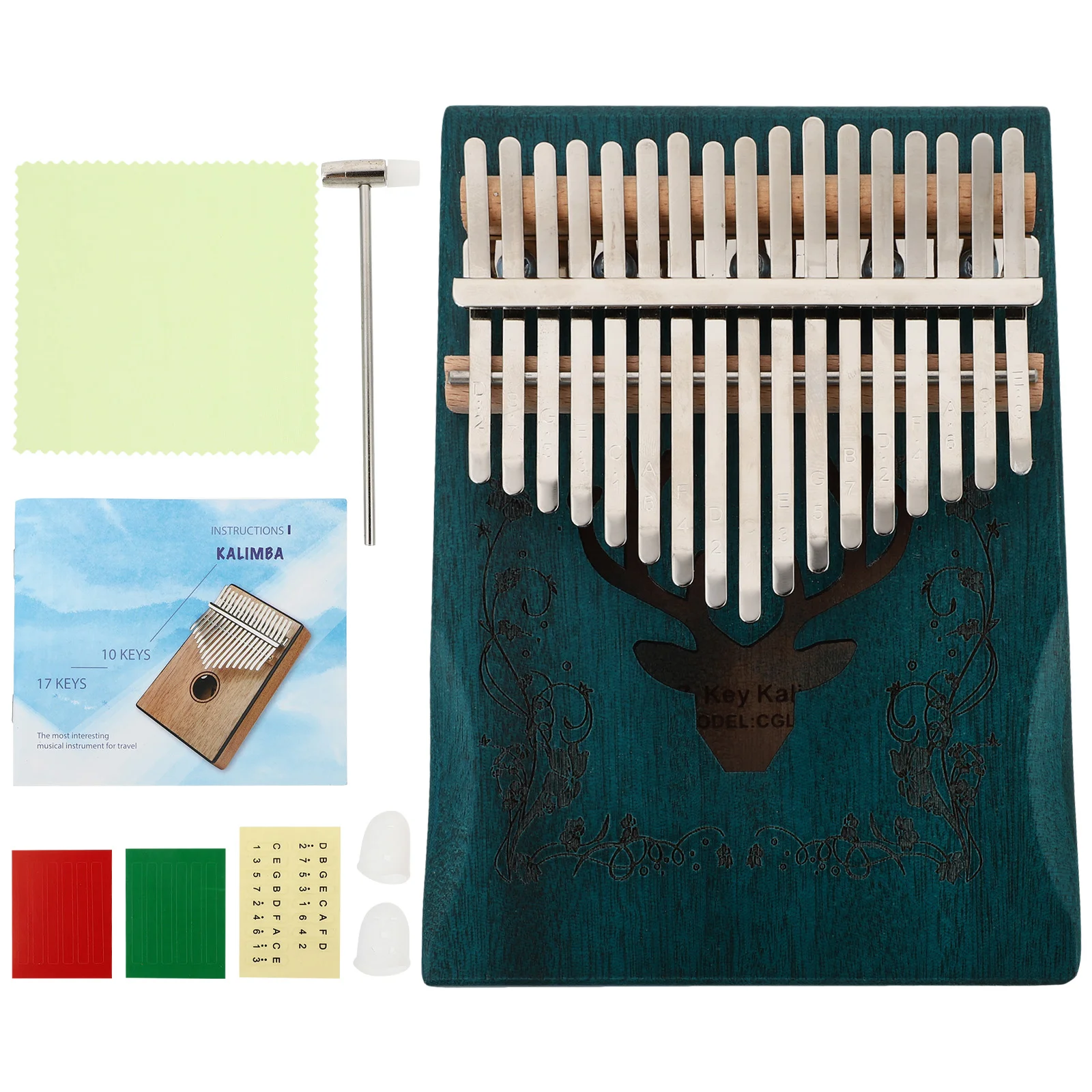 

Toy Thumb Child Wooden Toys Seventeen Key Kalimba North American Pine Finger Instrument