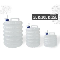 water bucket bag 5l foldable portable 5101white food grade plastic bottle container outdoor for camping hiking water reservoir