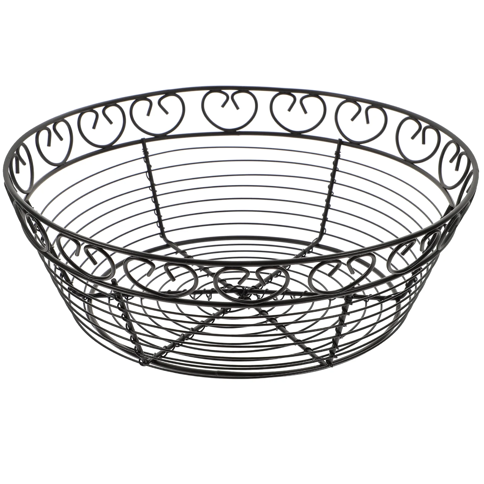 

Small Baskets Bulk Round Metal Basket Black Hamper Fruit Basket Basket Fruit Iron Bread Basket Fruit Stand Large Round Basket