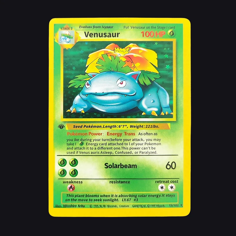 Фото DIY 1999 POKEMON игра английский 1ST EDITION Charizard Blastoise Venusaur Holo 4/102 аниме игровая коллекционная карта №4