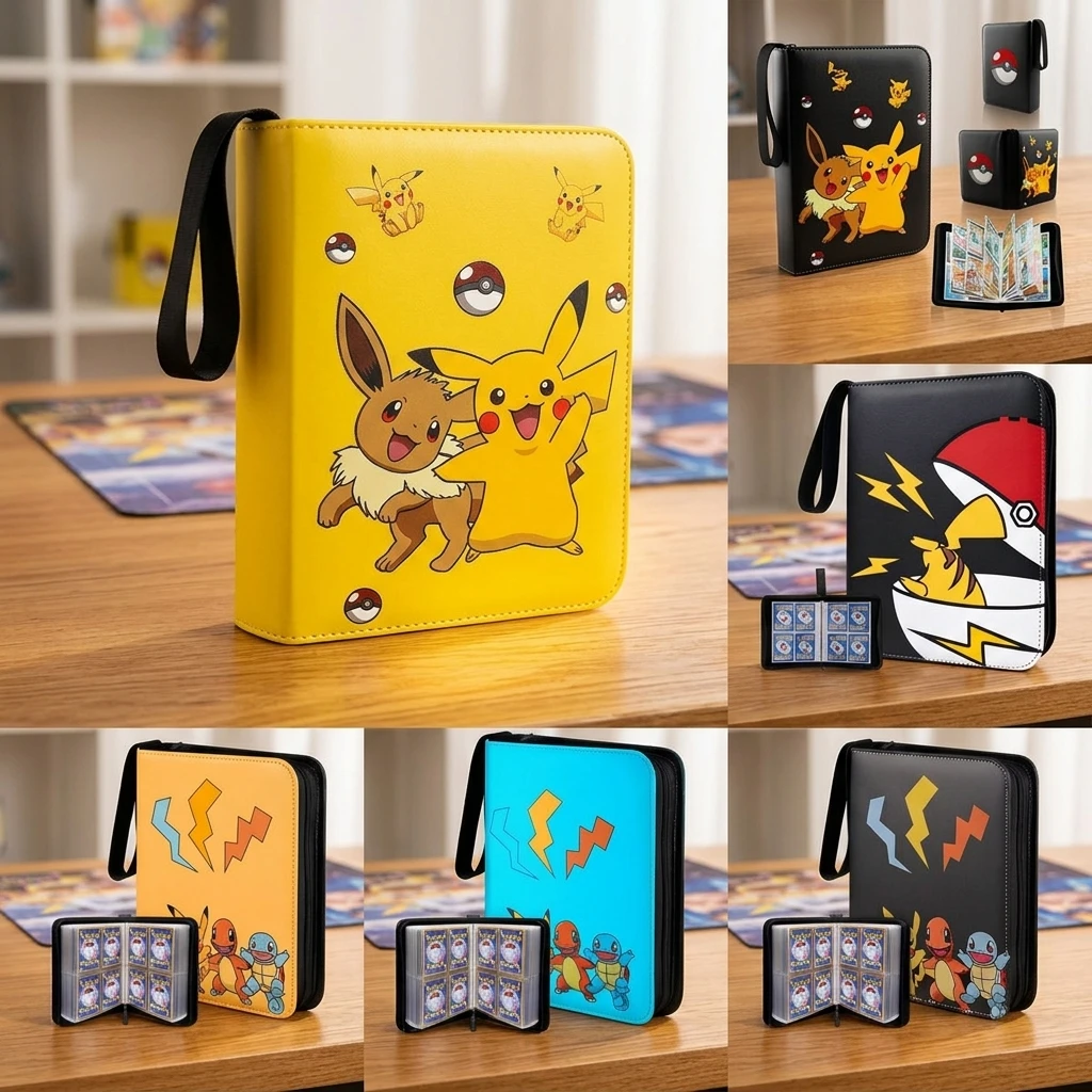 Фото Коллекционный альбом-биндер Bandai Pokemon Pikachu Pokeball на 49 карточек для хранения коллекционных карт Pokemon Verzamelmap, подарок №1