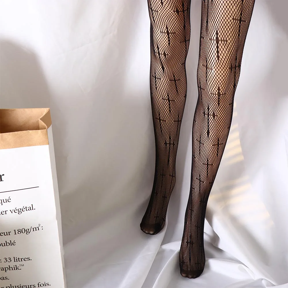 

Slim Trendy Ladies Nylon Transparent Gothic Women Stockings Cross Pantyhose Tights Fishnet Tights