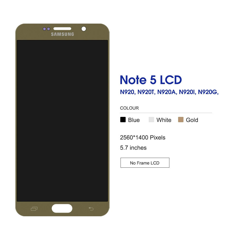 ЖК-дисплей Super AMOLED 5 7 ''Note с сенсорным экраном и дигитайзером в сборе для Samsung