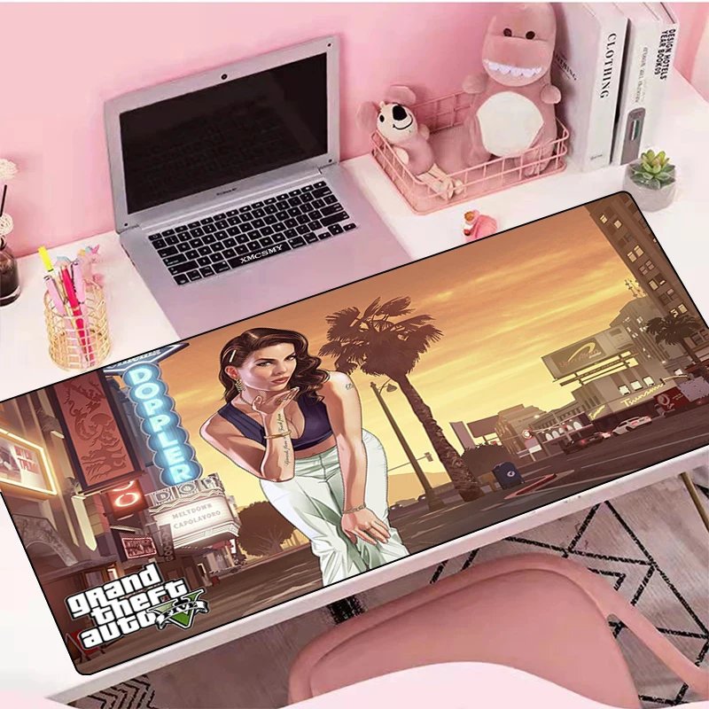

Grand Theft Auto Kawaii коврик для мыши, аксессуары для игрового ПК, коврик для клавиатуры, настольный защитный коврик, коврик для мыши в стиле аниме, м...