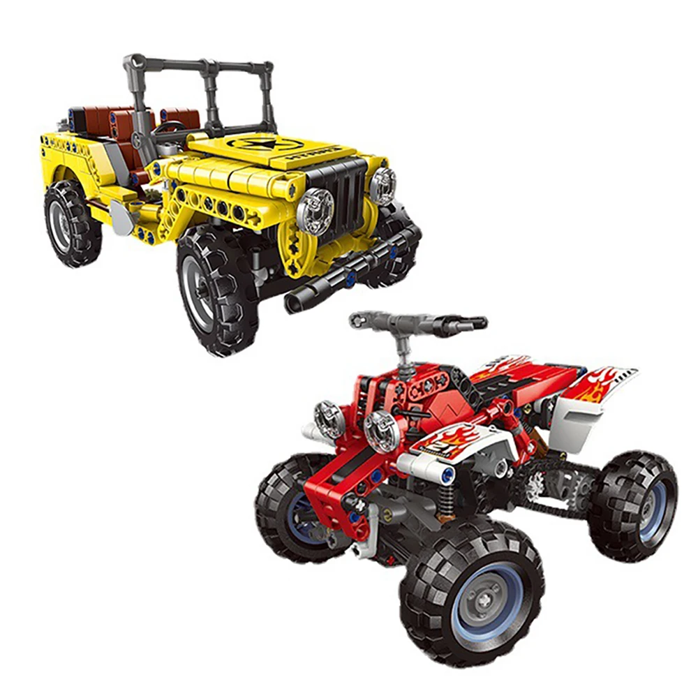 High-tech Car Series The Convertible Car Beach Bike Building Blocks Off-Road Car Model Kits Vehicle Model Educational Toys Gifts