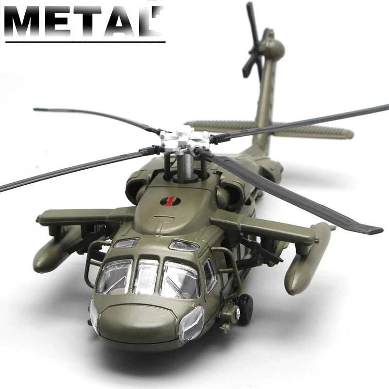 

1:64 Black Hawks UH-60 Utility Alloy Helicopter Diecast Model Toy Flying Airplane Simulation Collection Gifts Toys for children