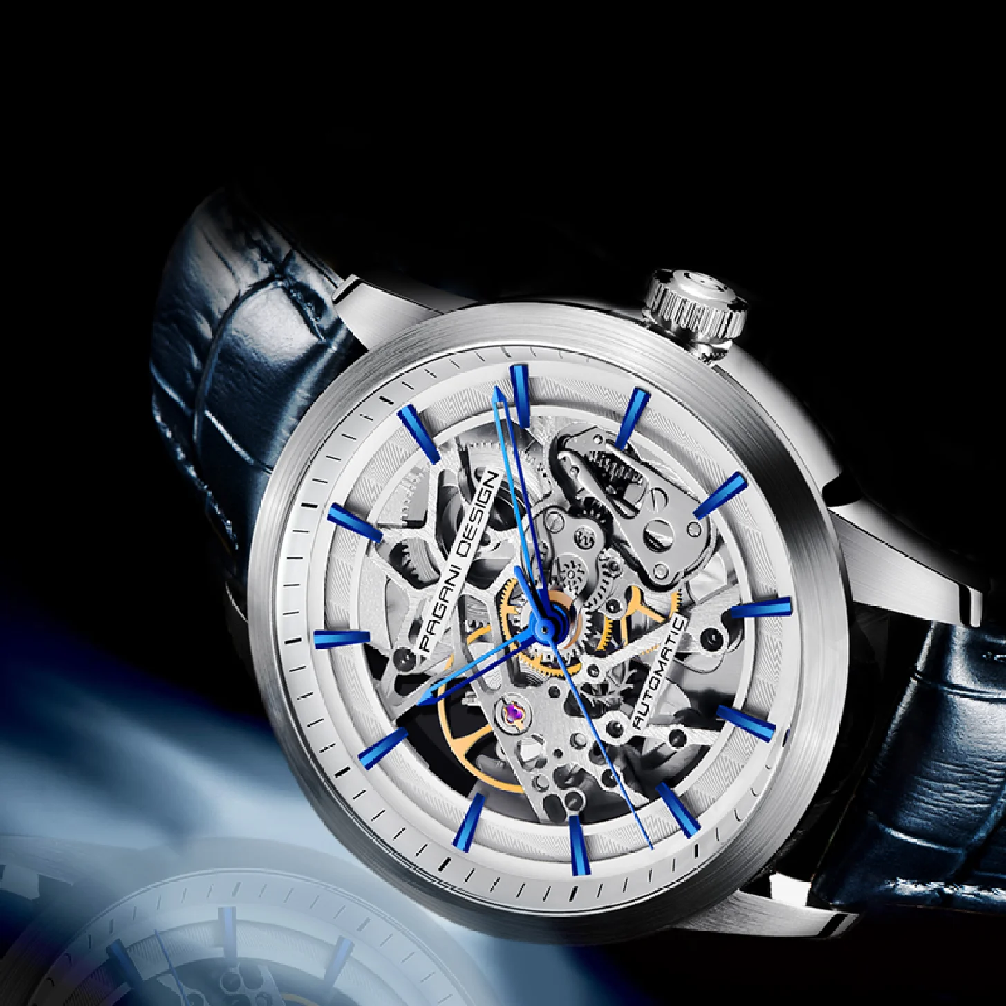 

PAGANI DESIGN 2020 New Men's watches Mechanical skeleton watch men simple automatic watch men waterproof clock Relogio Masculino