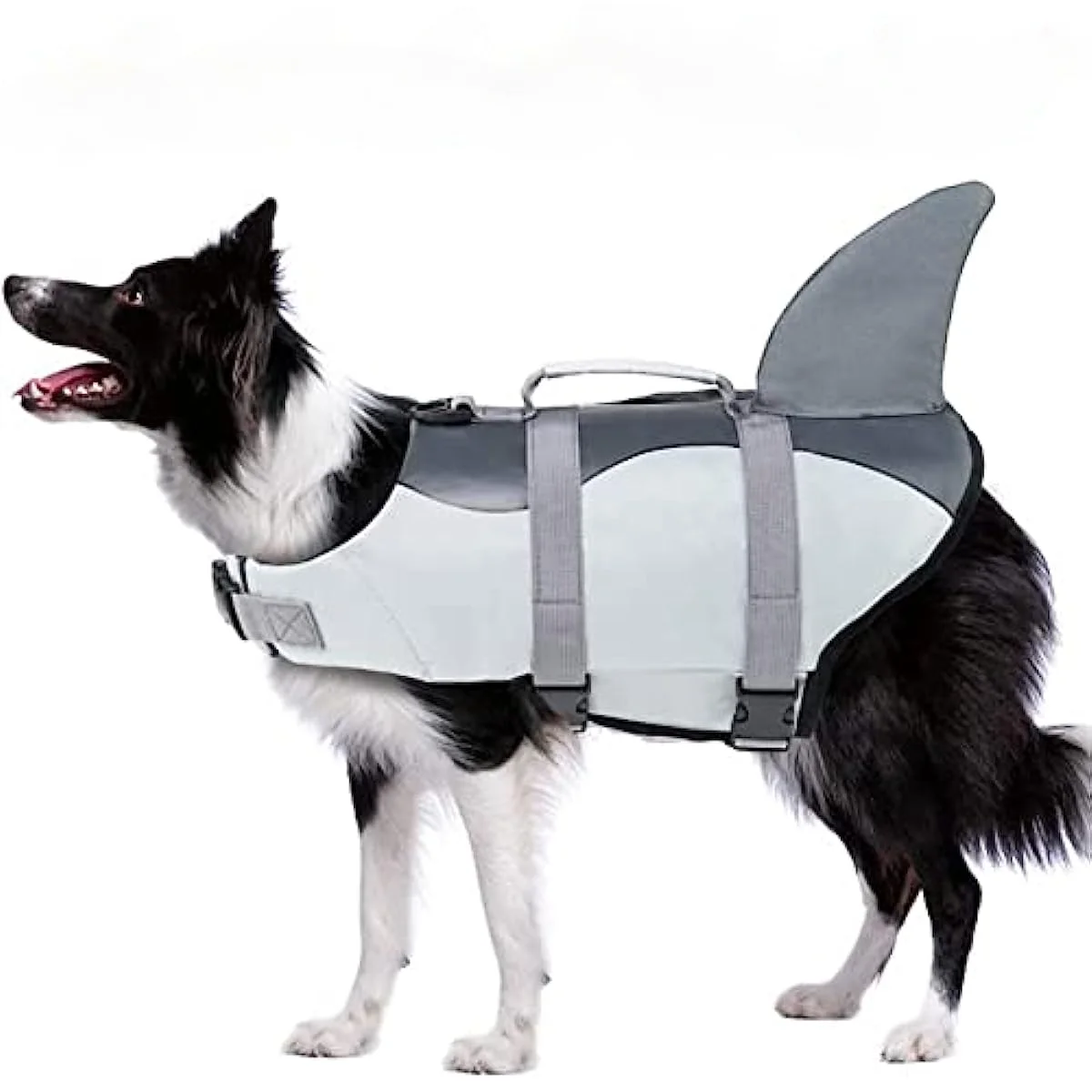 Dog Life Jacket Shark Vest Pet Safety Swimsuit Clothes Dogs Lifesaver Vests with Rescue Handle for All Dogs Mermaid Bathing Suit