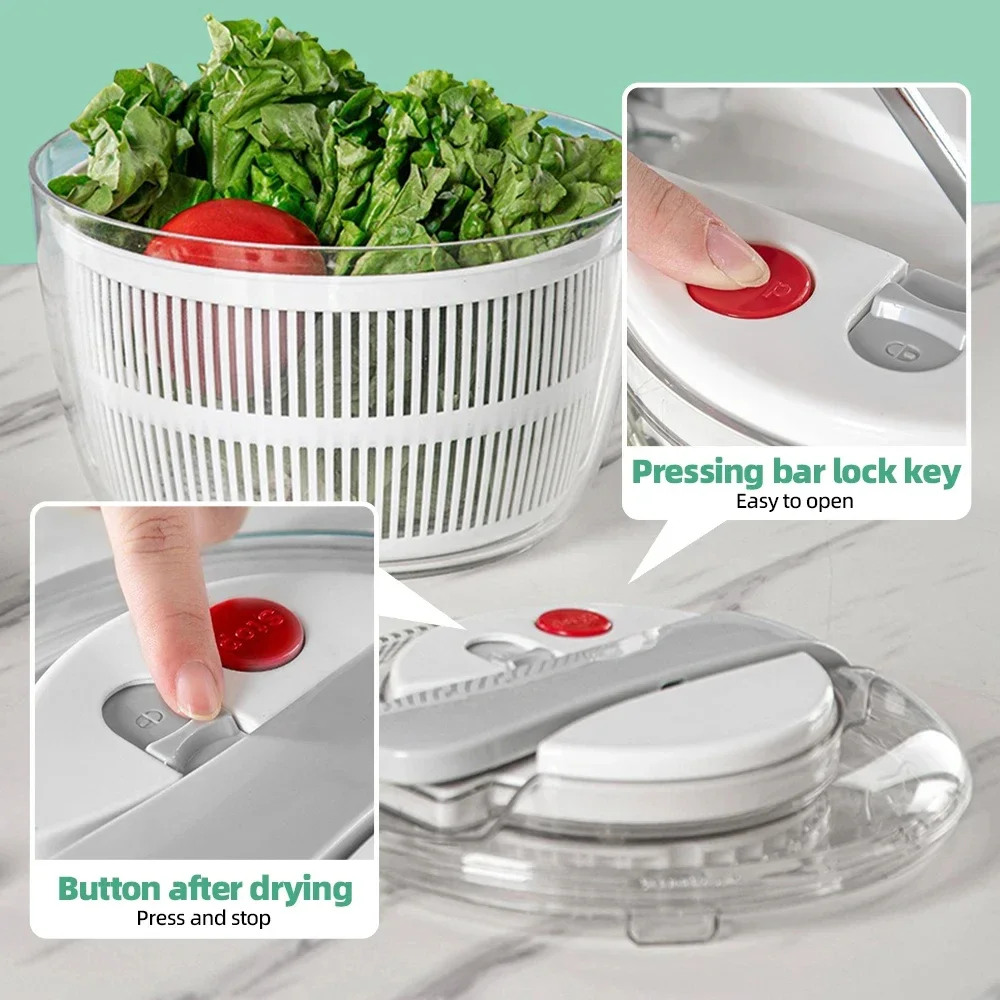 Спиннер для овощей салата дуршлаг Дегидратор многофункциональная мойка и