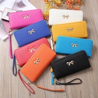 pu purse women clutch bag fashion wallet with bow