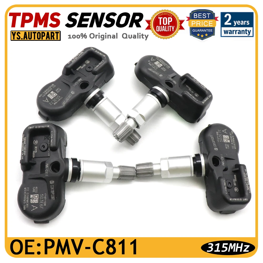 PMV-C811 Tire Tyre Pressure Monitoring Sensor For INFINITI EX35 EX37 FX35  FX37 FX50 G25 G37 M35H M37 M56 Q40 Q60 Q70 315MHz