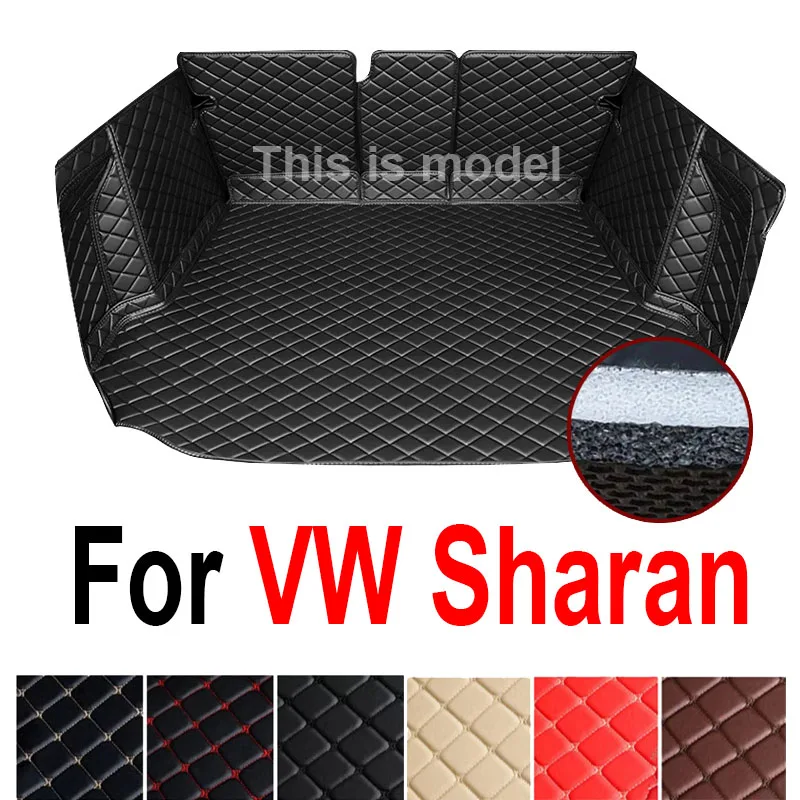 

Коврик для багажника автомобиля для Volkswagen Sharan, семи сидений, 2012, 2013, 2014, 2015, 2016, 2017-2019, подкладка для груза, ковер, аксессуары для интерьера, чехол