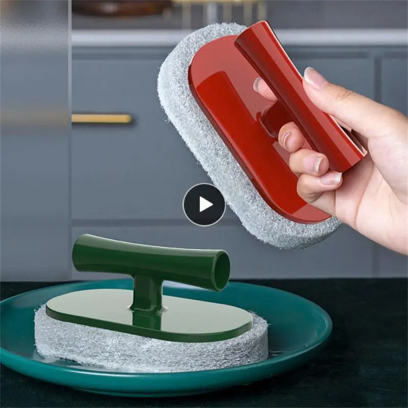 

Decontamination Wash Pot Brush With Handle Wet And Dry Cleaning Brush Multi-function Sponge Wipe Labor Saving Tile Brush Soft