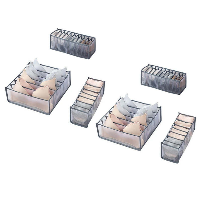 

2Set Bedroom Closet Organizer For Socks Panties Home Separate Underwear Storage Box Bra Foldable Drawer Organizer