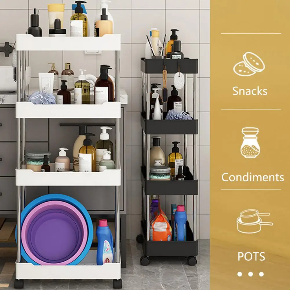 

Household Shelf Strong Load-bearing Freestanding Long Lasting Floor-Standing Rolling Vertical Shelf Storage Rack Organize