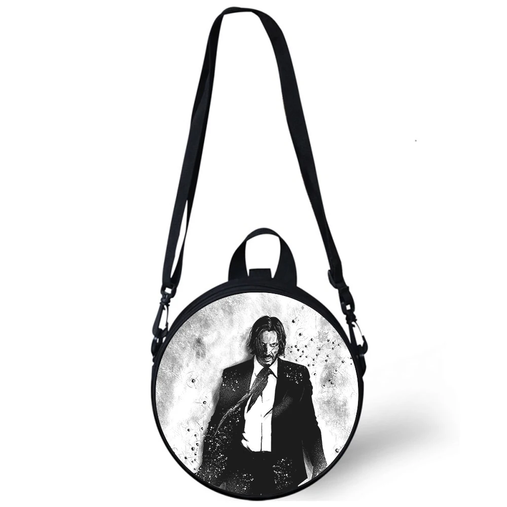 John Wick Film Child kindergarten Bag 3D Print Crossbody Shoulder Bags For School Women Mini Round Bagpacks Rugtas Bag