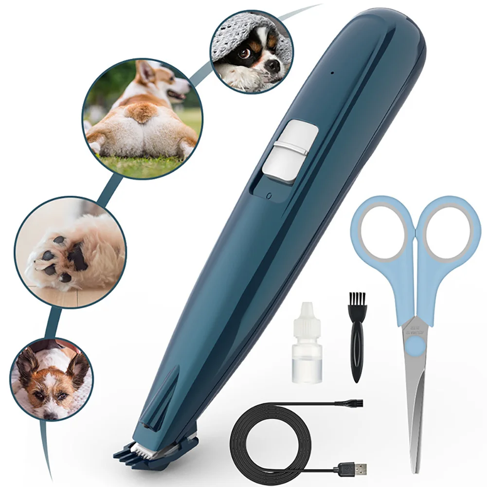 

USB Dog Grooming Clippers Cordless Cat and Small Dogs Clipper Low Noise Electric Pet Trimmer for Trimming The Hair Around Paws