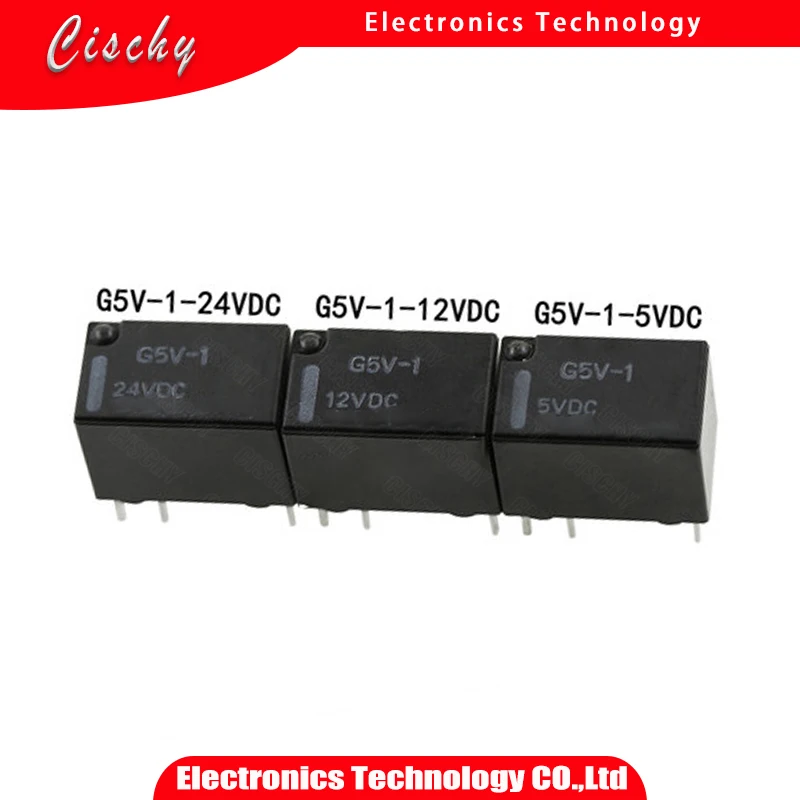 5 шт./лот G5V-1-5VDC G5V-1-12VDC G5V-1-24VDC G5V-1 5VDC 12VDC 24VDC 6Pin SPDT Мини-реле для печатной платы