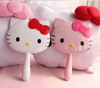 sanrio hello kitty cartoon portable exquisite anime new cute handle mirror makeup mirror hand 2 color girls gifts