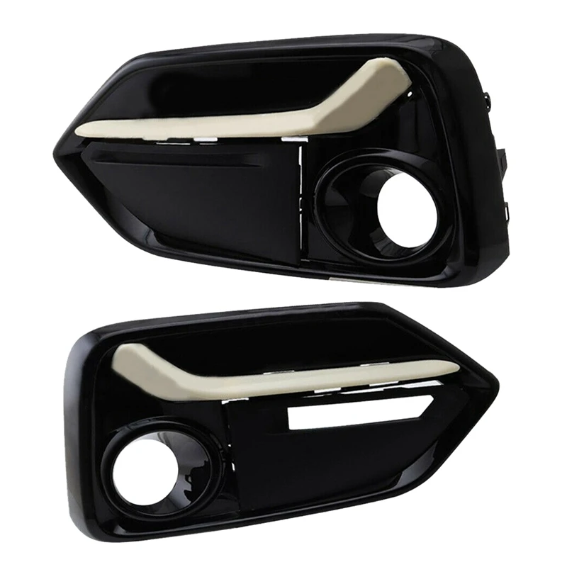 

2X Front Bumper Fog Light Lamp Cover Trim Fit for Honda Civic Type R 2017-2021