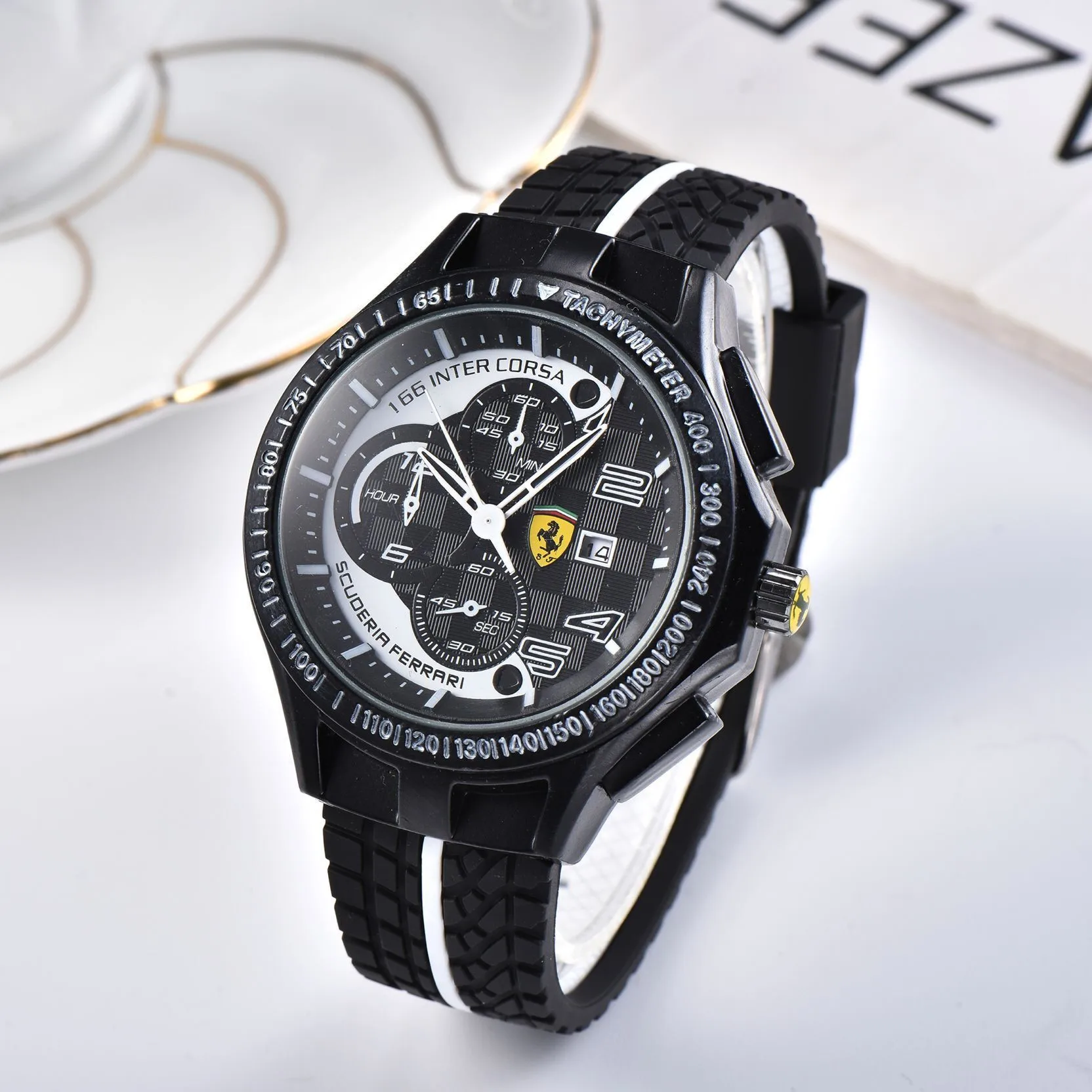 Роскошные спортивные гоночные автомобили F1 формула резиновый ремешок для часов