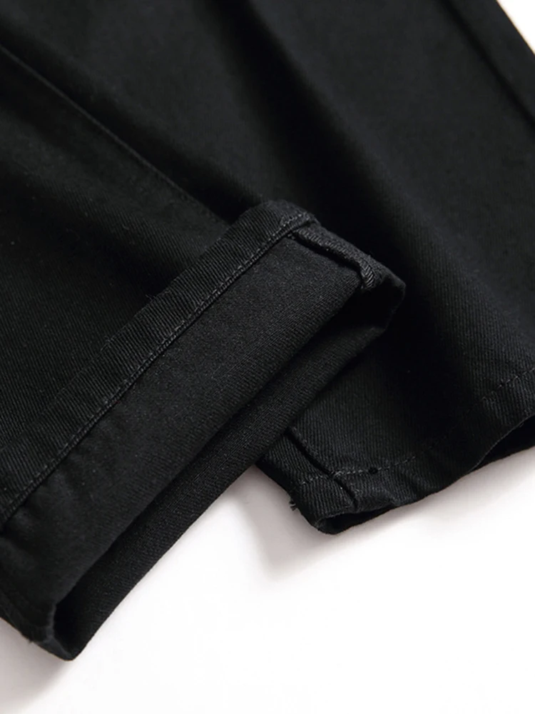 2023 New Retro Men High Street Designer Ripped Jeans Denim New Black Brand Hole Straight Trendy Classic High Quality Casual Pant