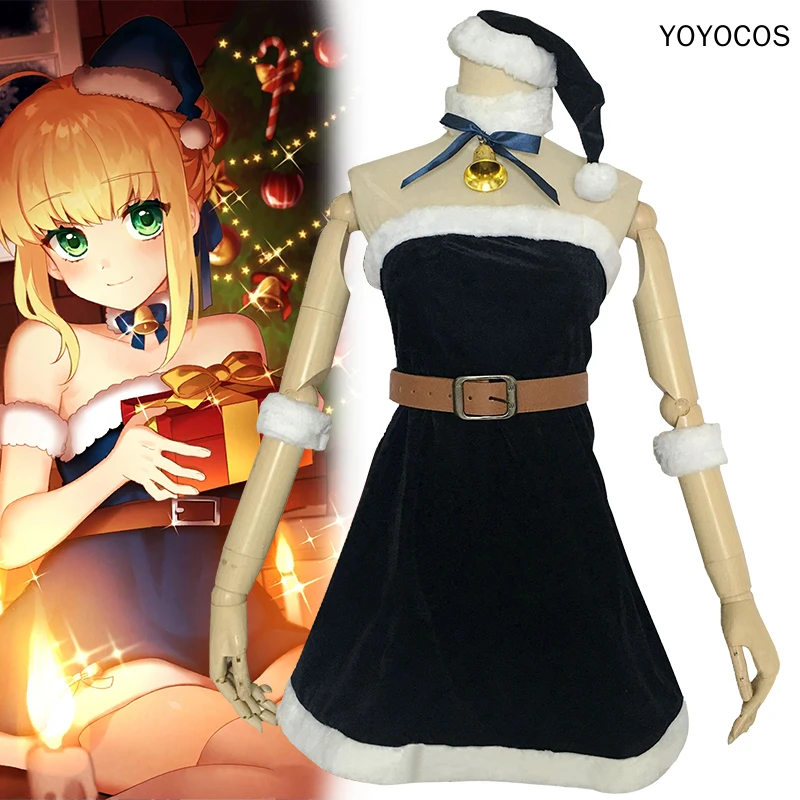 

YOYOCOS FGO Altria Косплей Костюм Fate Grand Order Косплей женское рождественское платье Женский костюм Рождественский подарок