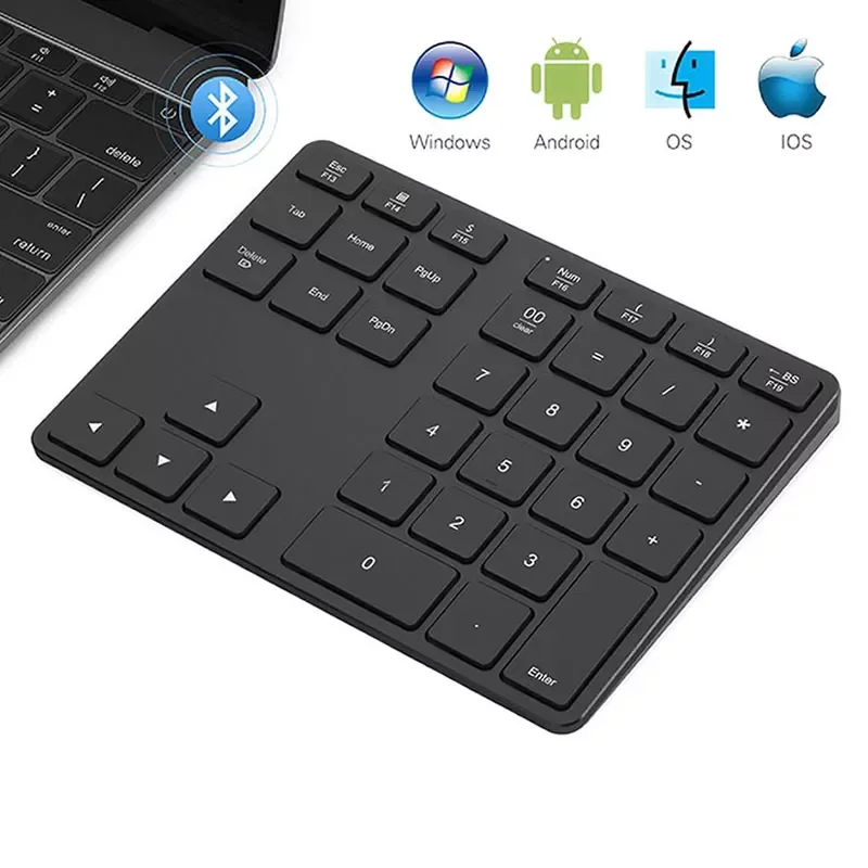 

5.0 Wireless Numeric Keypad 35 Keys Digital Keyboard for Accounting Teller Windows IOS Mac OS PC Tablet Laptop