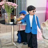 boys blazer jacket for kids autumn clothes 2022 baby boy birthday wedding semi formal jackets korean childrens clothing coat