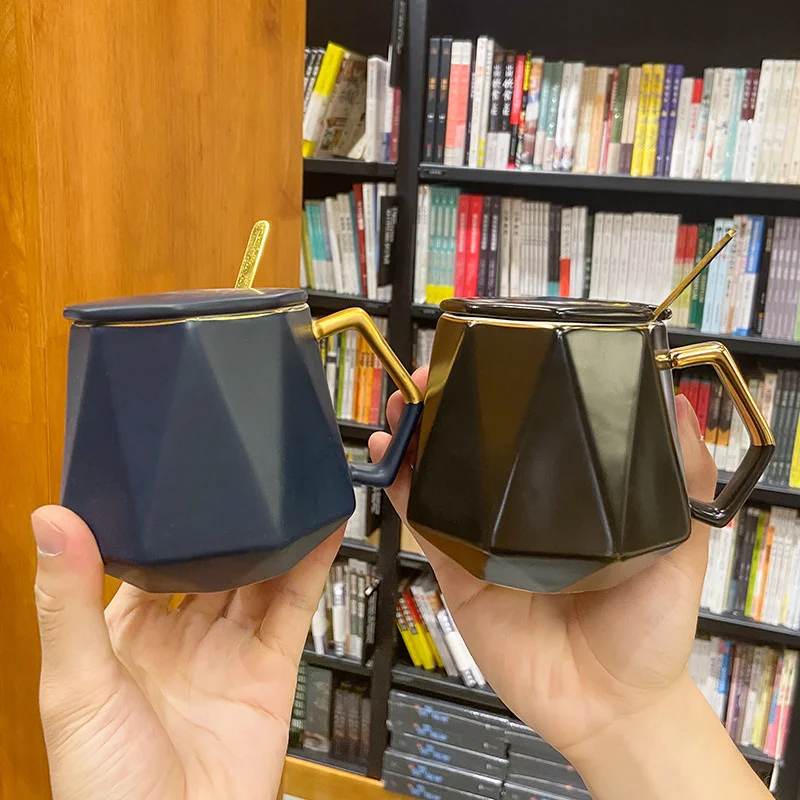 Креативная керамическая кружка в скандинавском стиле простая однотонная с