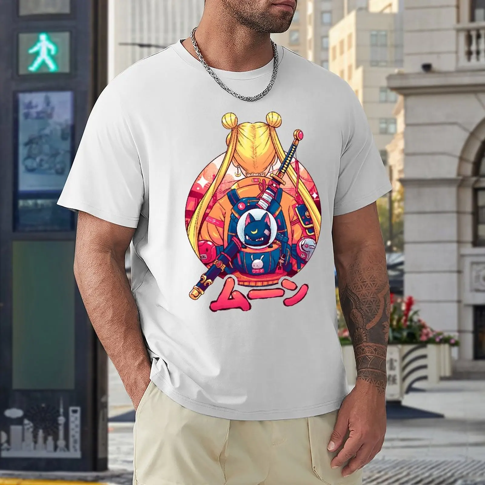 Классическая зимняя футболка Moon в стиле Харадзюку топ с забавным домом Забавный