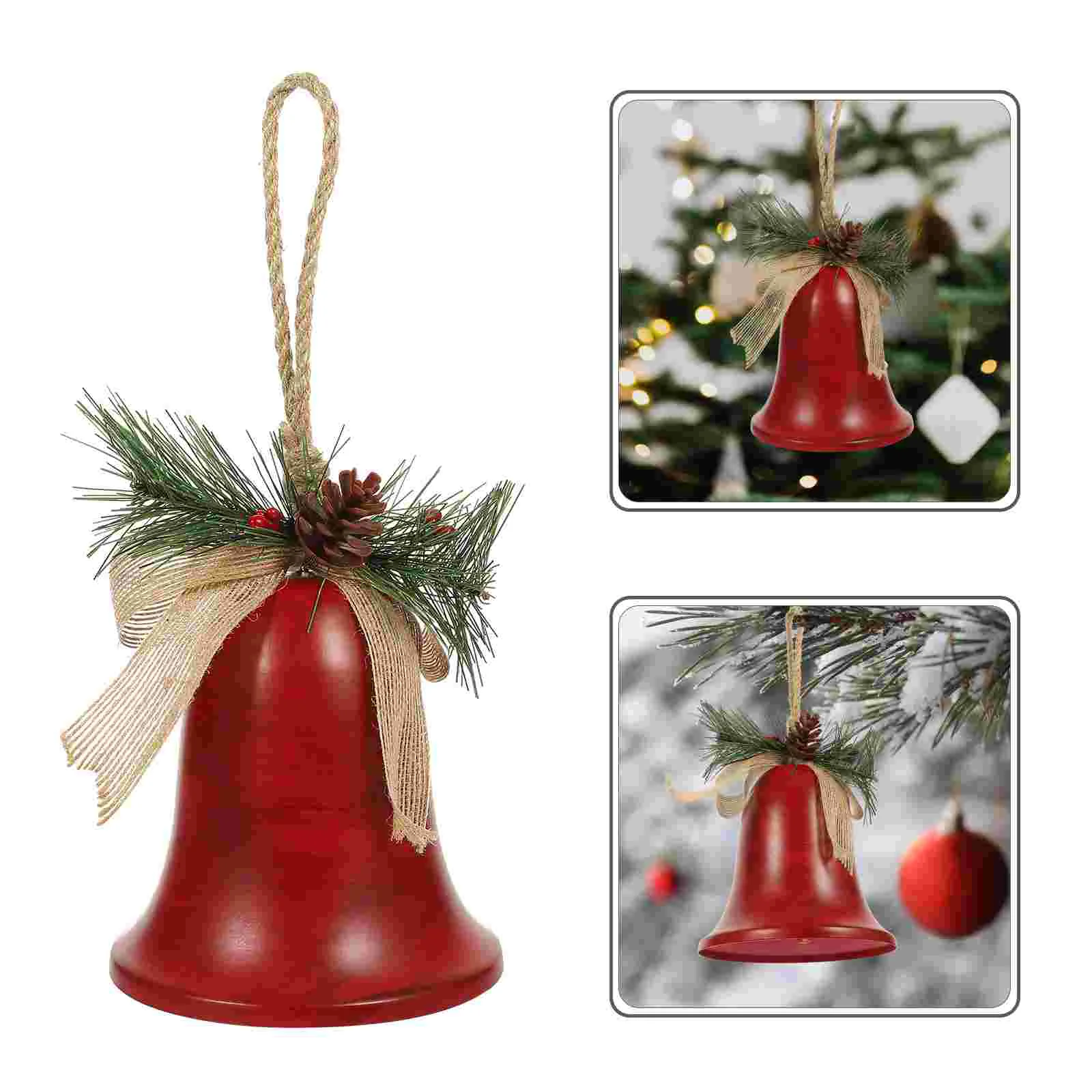 

Crafts Metal Horn Bell Christmas Decorations Xmas Tree Ornaments Plastic Themed Hanging