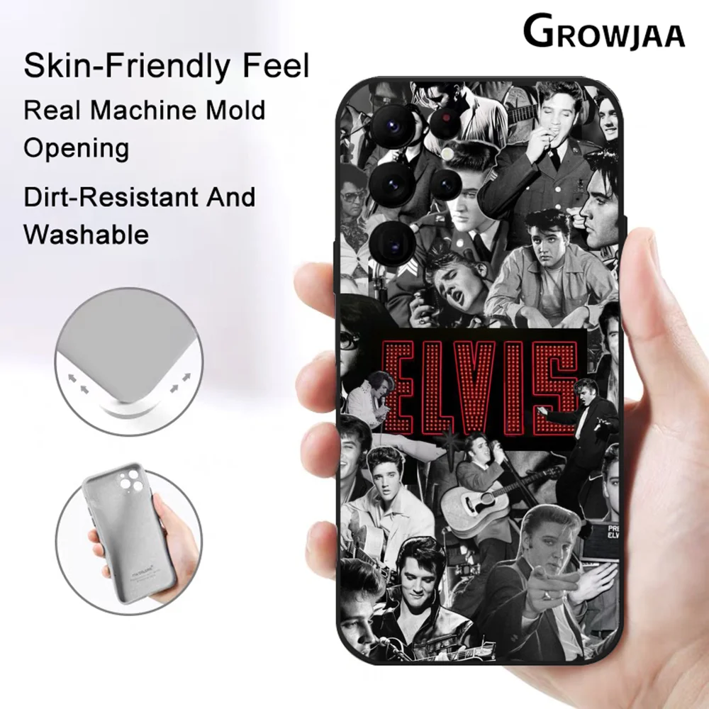 E-ElviS P-Presley Singer Phone Case For Samsung Galaxy S24 Ultra S22 S23 S21 S20 5G Protective Silicone TPU Funda