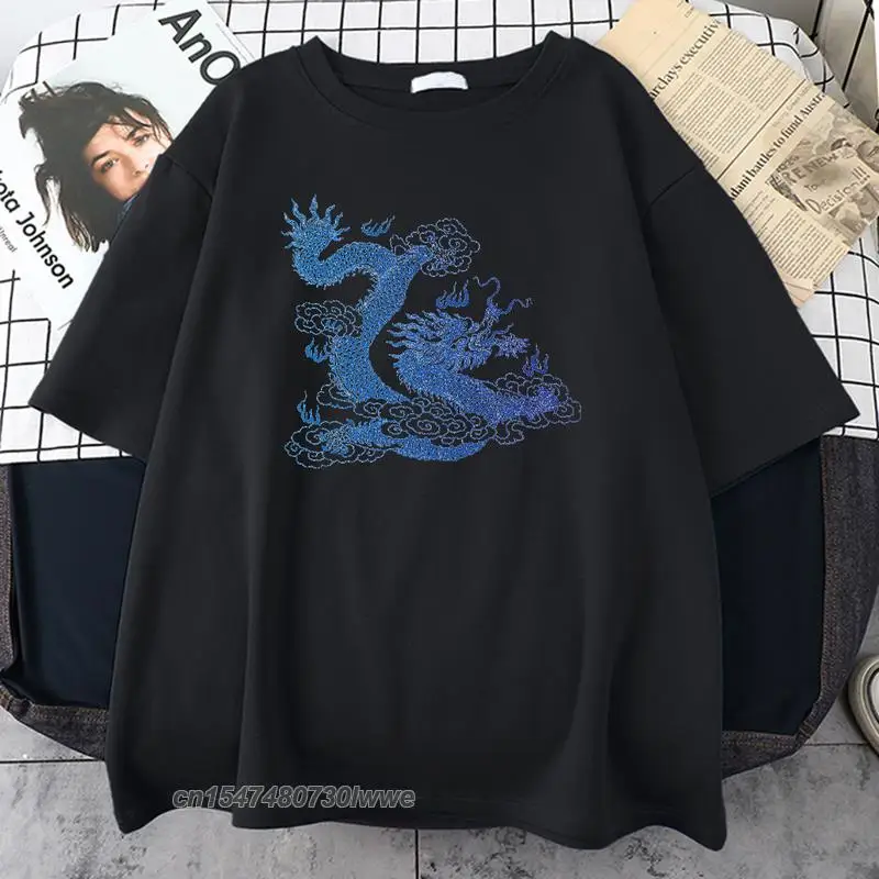

Awesome Japanese Dragon Men's T-Shirt Simplicity Quality T-Shirts Cool S-Xxxl Tshirt Creativity Oversize Mens Clothes